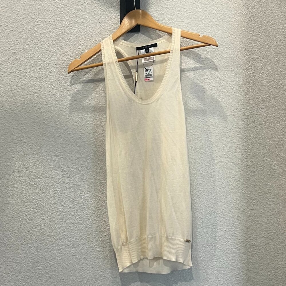 NWT Gucci Cream Wool Blend Tank Top Size XS